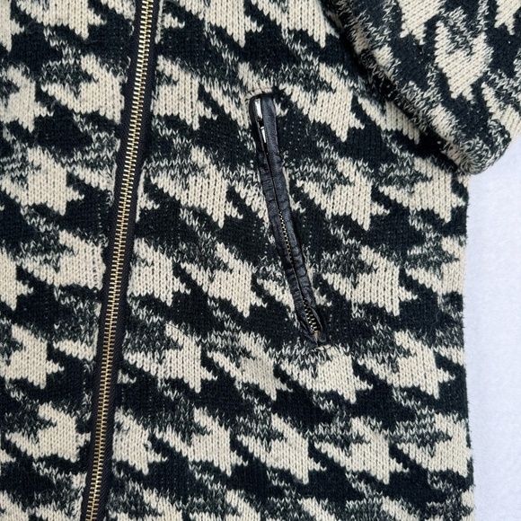 English Rose Coat Womens Size Medium Houndstooth Zipper - Picture 10 of 10